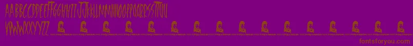 FreedomFighters Font – Brown Fonts on Purple Background