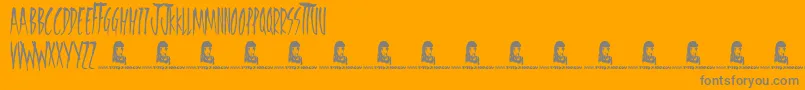 FreedomFighters Font – Gray Fonts on Orange Background