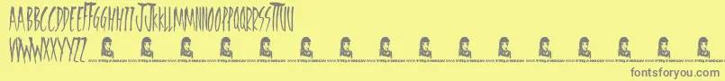 Шрифт FreedomFighters – серые шрифты на жёлтом фоне