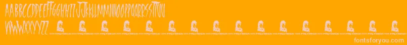 FreedomFighters Font – Pink Fonts on Orange Background