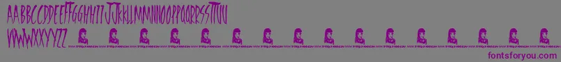 FreedomFighters-Schriftart – Violette Schriften auf grauem Hintergrund