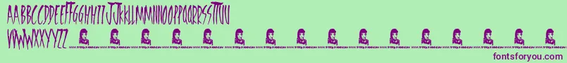 fuente FreedomFighters – Fuentes Moradas Sobre Fondo Verde