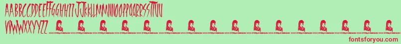FreedomFighters Font – Red Fonts on Green Background