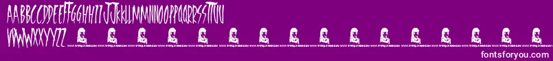 Police FreedomFighters – polices blanches sur fond violet