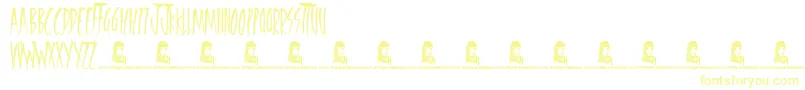 FreedomFighters Font – Yellow Fonts on White Background