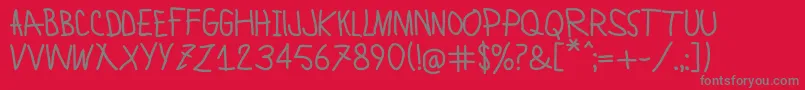 LamiarBold Font – Gray Fonts on Red Background