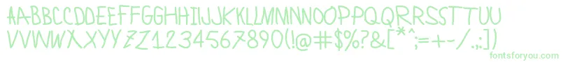 LamiarBold Font – Green Fonts on White Background