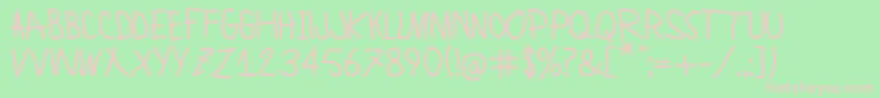 LamiarBold Font – Pink Fonts on Green Background