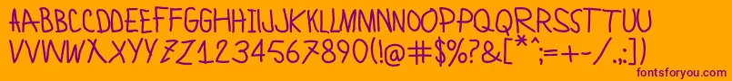 LamiarBold Font – Purple Fonts on Orange Background