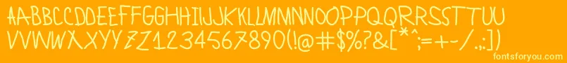 LamiarBold Font – Yellow Fonts on Orange Background