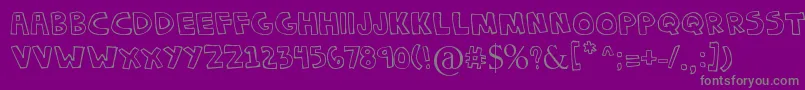 DenneChokipi Font – Gray Fonts on Purple Background