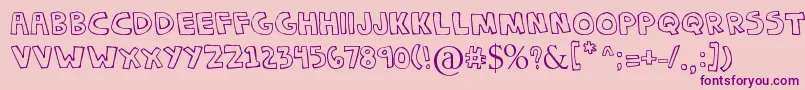 DenneChokipi Font – Purple Fonts on Pink Background