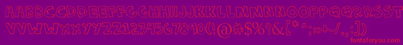 DenneChokipi Font – Red Fonts on Purple Background