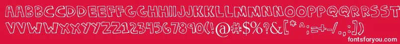 DenneChokipi Font – White Fonts on Red Background