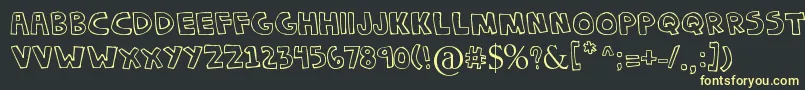 DenneChokipi Font – Yellow Fonts on Black Background