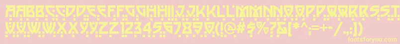 Balacynwydnf Font – Yellow Fonts on Pink Background
