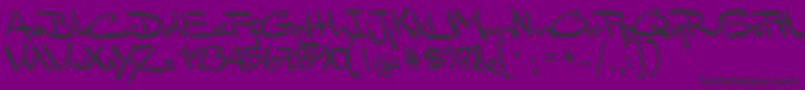 MrSandsfort Font – Black Fonts on Purple Background