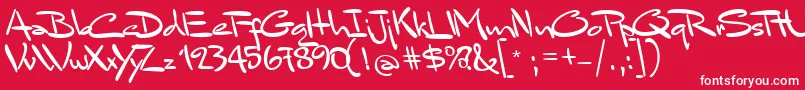 MrSandsfort Font – White Fonts on Red Background