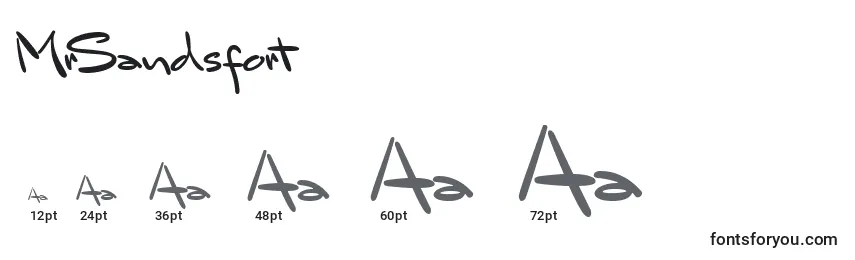 MrSandsfort Font Sizes