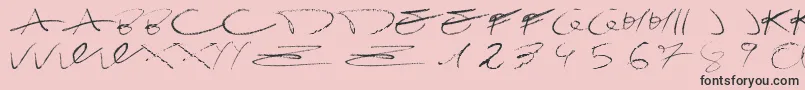 DamagrafikscriptRegular Font – Black Fonts on Pink Background