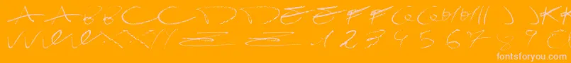 DamagrafikscriptRegular Font – Pink Fonts on Orange Background
