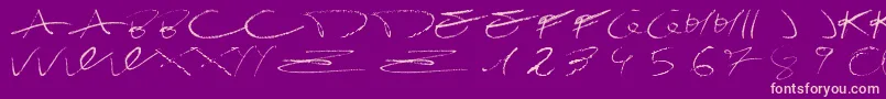 DamagrafikscriptRegular Font – Pink Fonts on Purple Background