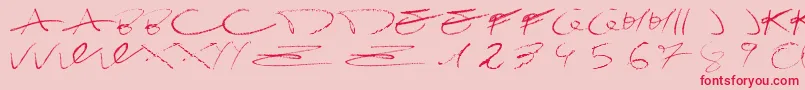 DamagrafikscriptRegular-Schriftart – Rote Schriften auf rosa Hintergrund