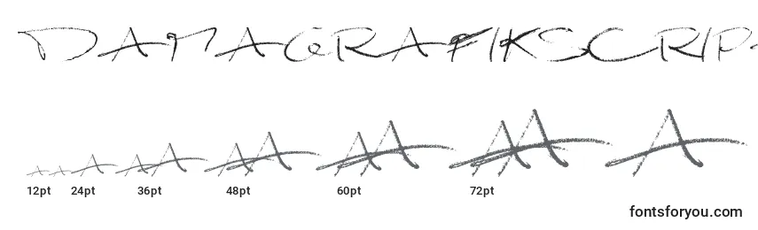 Размеры шрифта DamagrafikscriptRegular