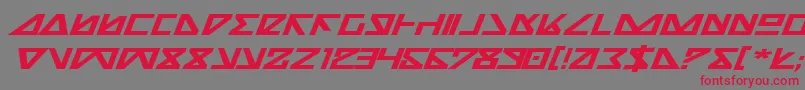 NickTurboBoldExpandedItalic Font – Red Fonts on Gray Background