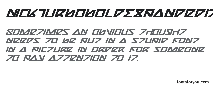 NickTurboBoldExpandedItalic-fontti