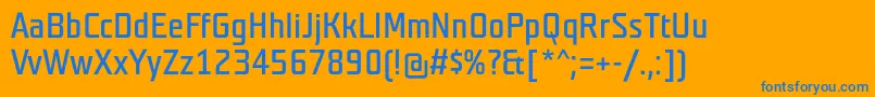 TeutonhellBold Font – Blue Fonts on Orange Background