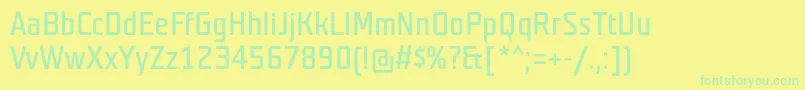 TeutonhellBold Font – Green Fonts on Yellow Background