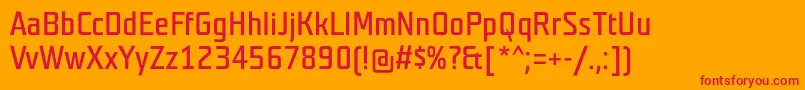 フォントTeutonhellBold – オレンジの背景に赤い文字