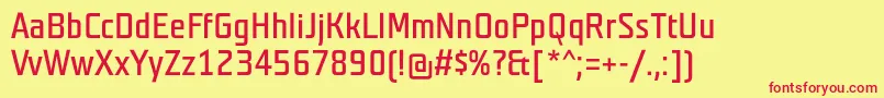 TeutonhellBold Font – Red Fonts on Yellow Background