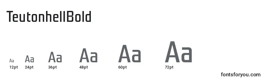 Tamaños de fuente TeutonhellBold
