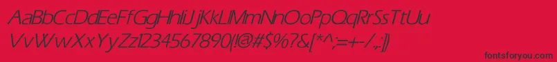 Шрифт TiliItalic – чёрные шрифты на красном фоне