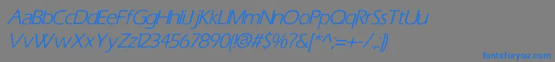 TiliItalic Font – Blue Fonts on Gray Background