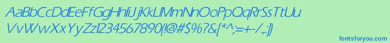 TiliItalic Font – Blue Fonts on Green Background