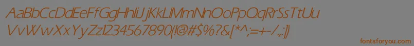 TiliItalic Font – Brown Fonts on Gray Background