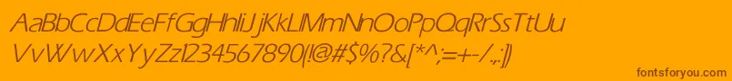 TiliItalic Font – Brown Fonts on Orange Background