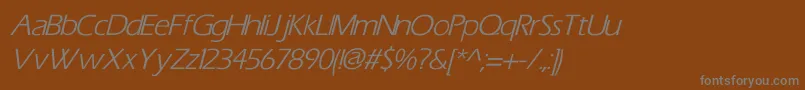 TiliItalic Font – Gray Fonts on Brown Background