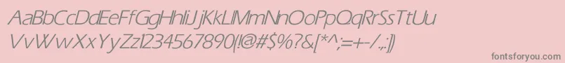 TiliItalic-Schriftart – Graue Schriften auf rosa Hintergrund