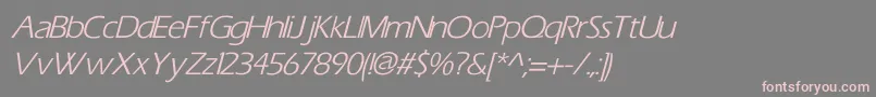 TiliItalic Font – Pink Fonts on Gray Background