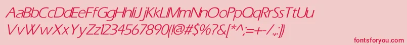 TiliItalic Font – Red Fonts on Pink Background
