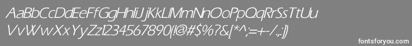 TiliItalic Font – White Fonts on Gray Background