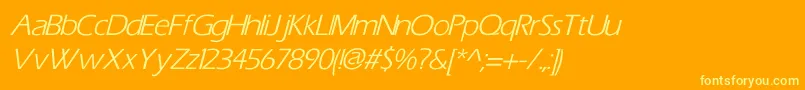 TiliItalic Font – Yellow Fonts on Orange Background