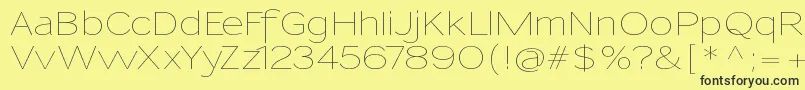 SansumiUltralight Font – Black Fonts on Yellow Background