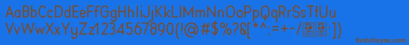 AprikasRegularDemo Font – Brown Fonts on Blue Background