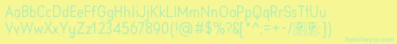 Weitere Informationen zur AprikasRegularDemo-Schriftart AprikasRegularDemo-Schriftart – Grüne Schriften auf gelbem Hintergrund