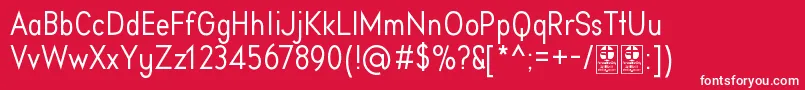 AprikasRegularDemo Font – White Fonts on Red Background